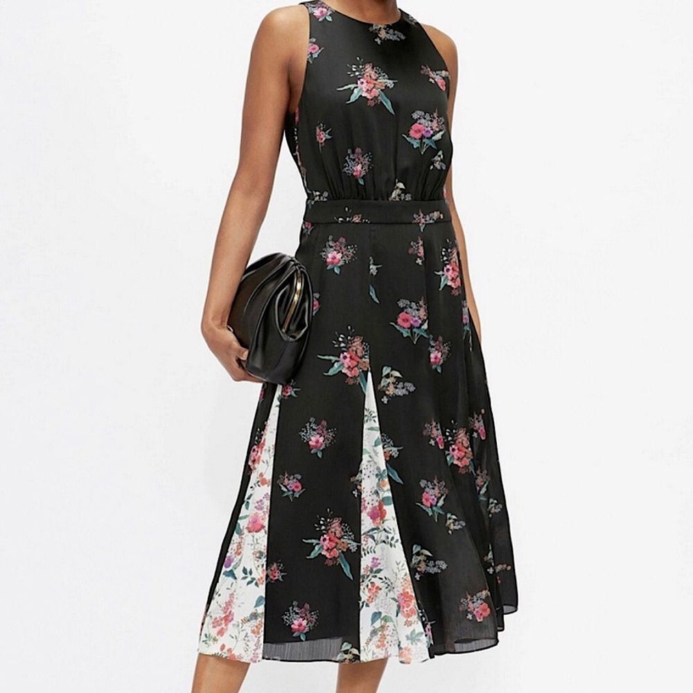 Ted Baker Liilo Metropolis Midi Dress TB Size 3 = US Size 8/10 Size M